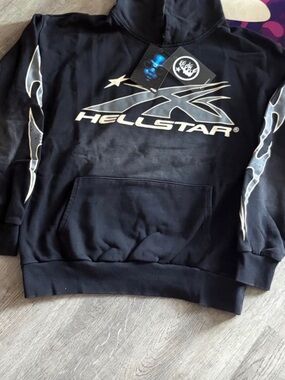 XOXO Black Hoodie with Metallic Silver Logo